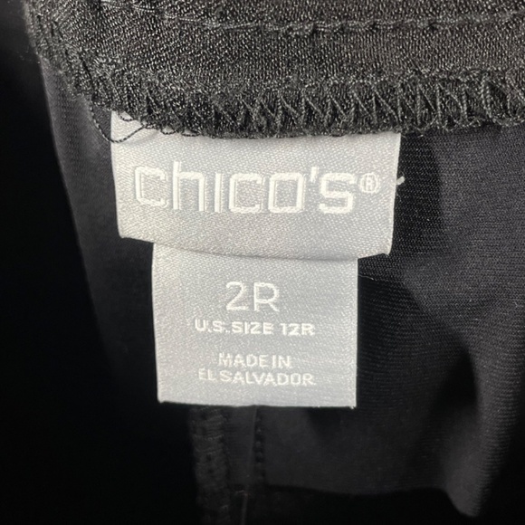 NEW Chicos Pants Womens 12 black bridgette slim straight ankle classic preppy - Picture 4 of 12